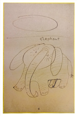 Elephant（ペン画）