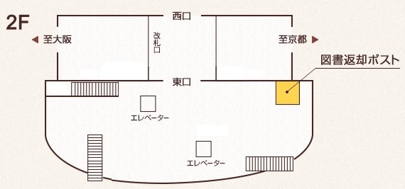 JR茨木駅返却ポスト地図の画像